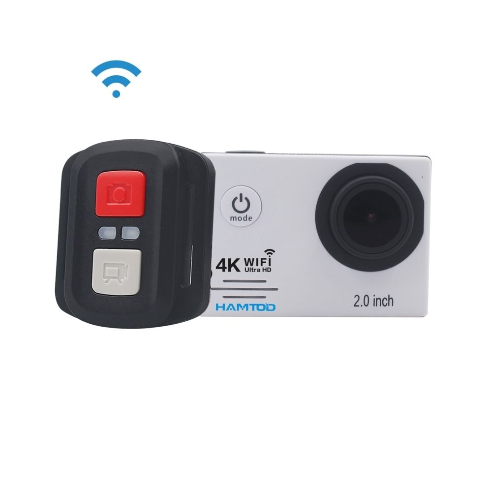 Wewoo - Caméra sport UHD 4K WiFi 16.0MP avec boîtier étanche et télécommande, Generalplus 4247, écran LCD 2,0 pouces, objectif grand angle 120 degrés, accessoires de luxe (Blanc) - Caméras Sportives