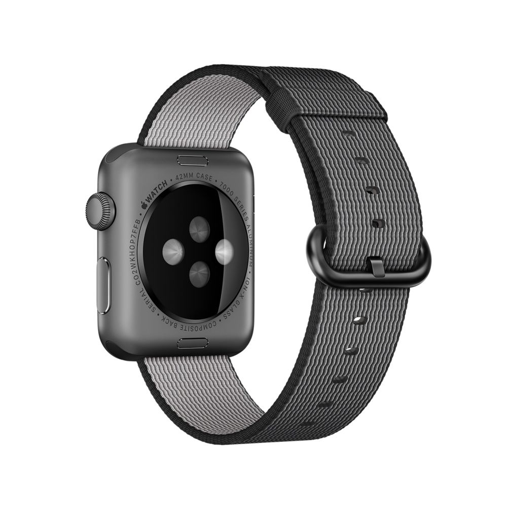 Wewoo - Bracelet noir pour Apple Watch 42mm en nylon tissé - Accessoires Apple Watch