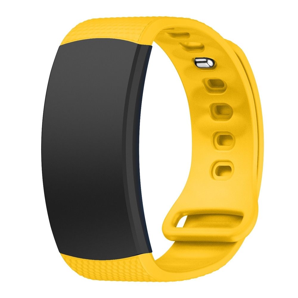Wewoo - Bracelet pour montre connectée en silicone Samsung Gear Fit2 SM-R360taille de la dragonne 126-175mm jaune - Bracelet connecté