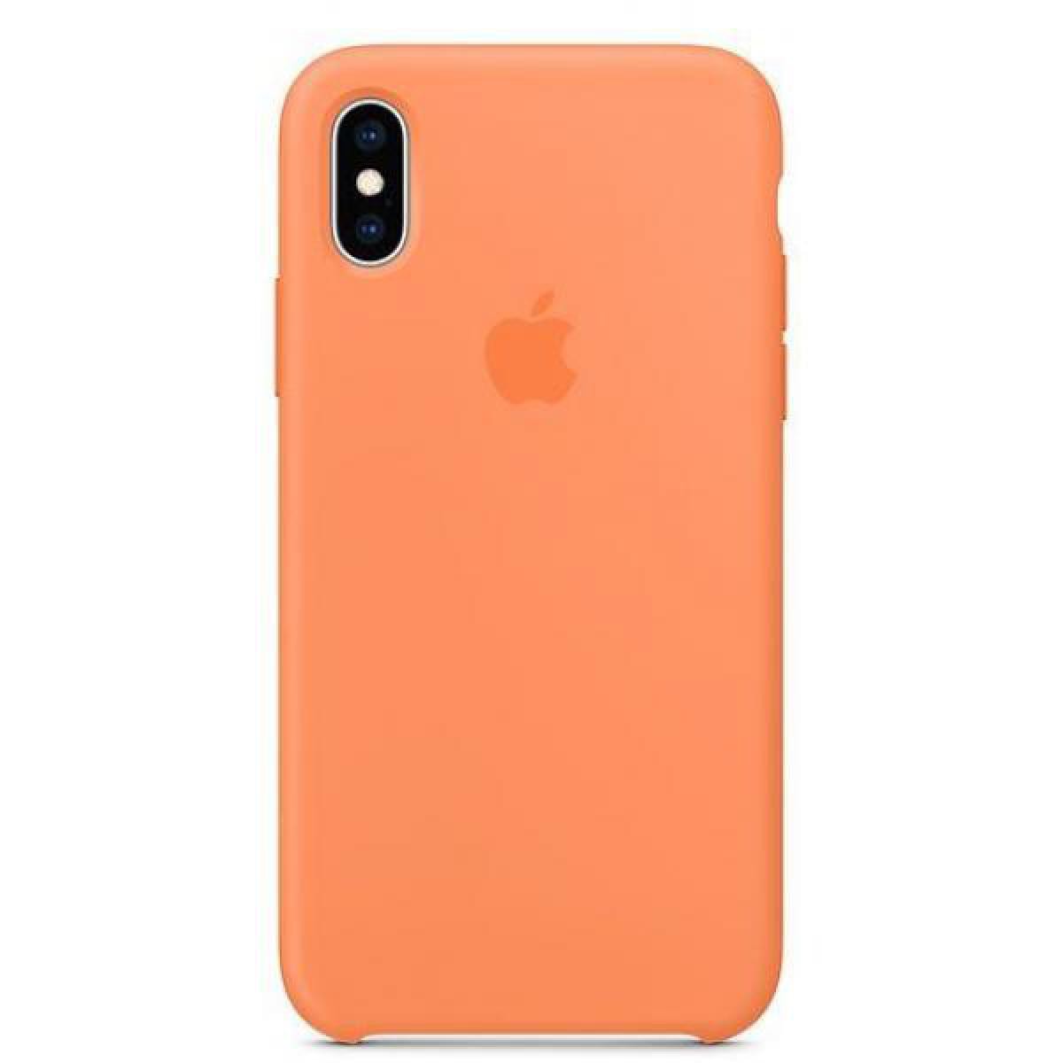 Apple - iPhone XS Silicone Case - Papaya - Bracelet connecté