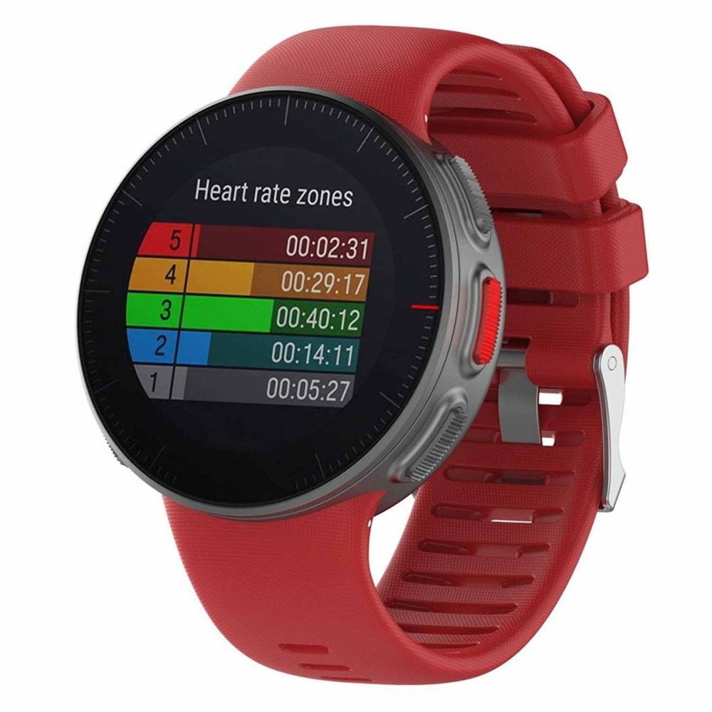 Wewoo - Bracelet pour montre connectée Smartwatch avec de montre-bracelet POLAR Vantage V rouge - Bracelet connecté