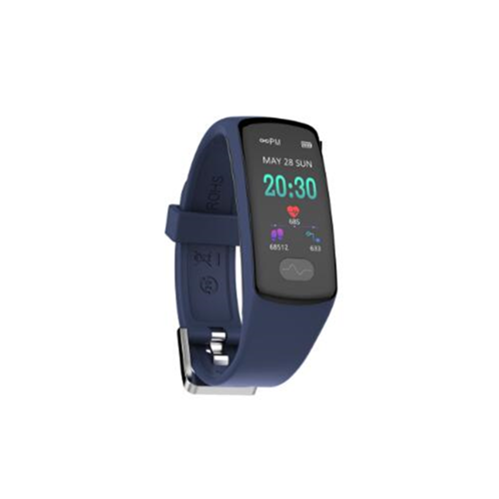 marque generique - YP Select 0.96 pouces Écran couleur Pression artérielle Moniteur de fréquence cardiaque Sport Bluetooth Montre-bracelet intelligente-Bleu - Montre connectée