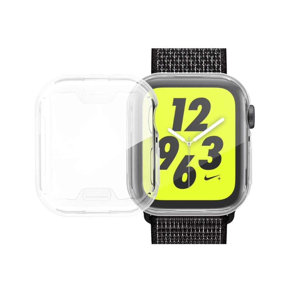Wewoo - Coque en TPU plaqué pleine couverture pour Apple Watch séries 5 et 4 de 44 mm transparent - Accessoires montres connectées