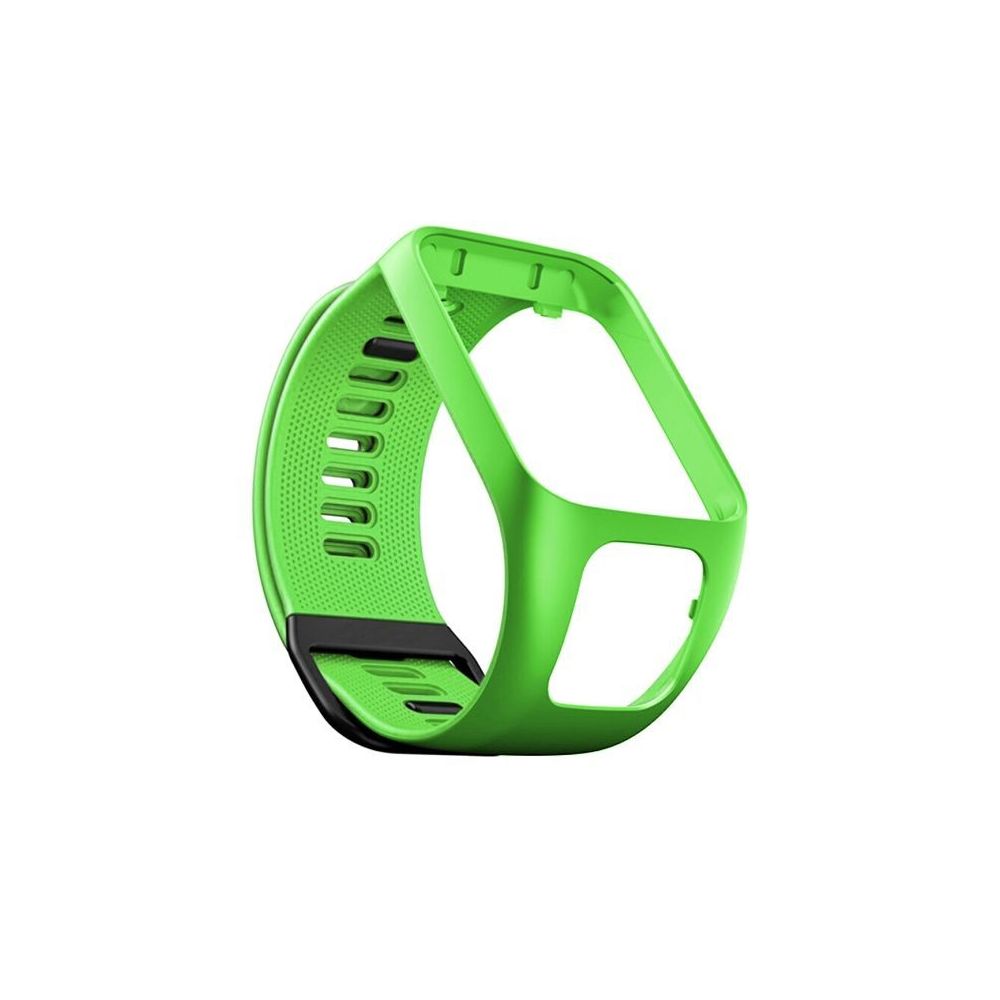 Generic - Bracelet de rechange en Silicone compatible pour TomTom Runner 3 Cardio + Music Vert - Montre connectée
