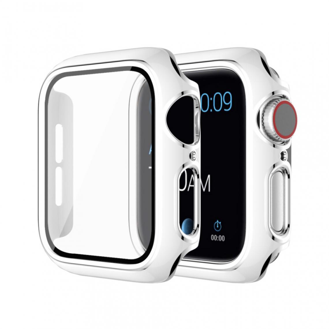 Other - Coque en TPU Couvercle de galvanoplastie blanc/argent pour votre Apple Watch Series 4/5/6/SE 44mm - Accessoires bracelet connecté