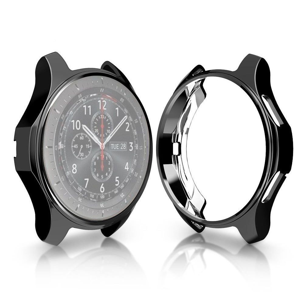 Wewoo - Boîtier de montre Coque antichoc en TPU pour Samsung Gear S3 Frontier Smartwatch 42mm Noir - Accessoires montres connectées