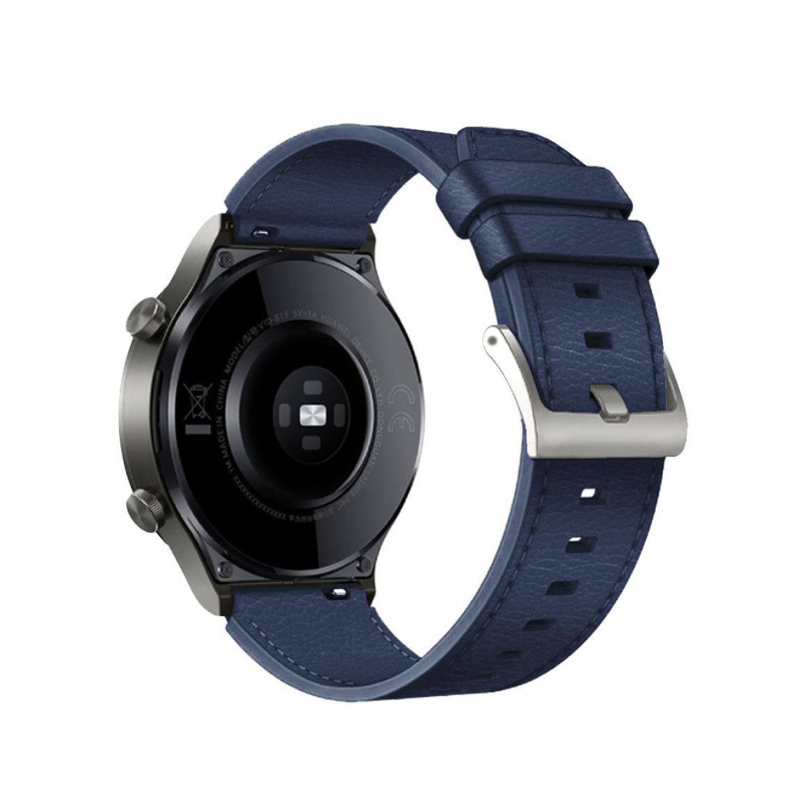 Other - Bracelet en PU 22mm Réglable bleu nuit pour votre Huawei Watch GT 2 46mm/GT 2 Pro - Accessoires bracelet connecté