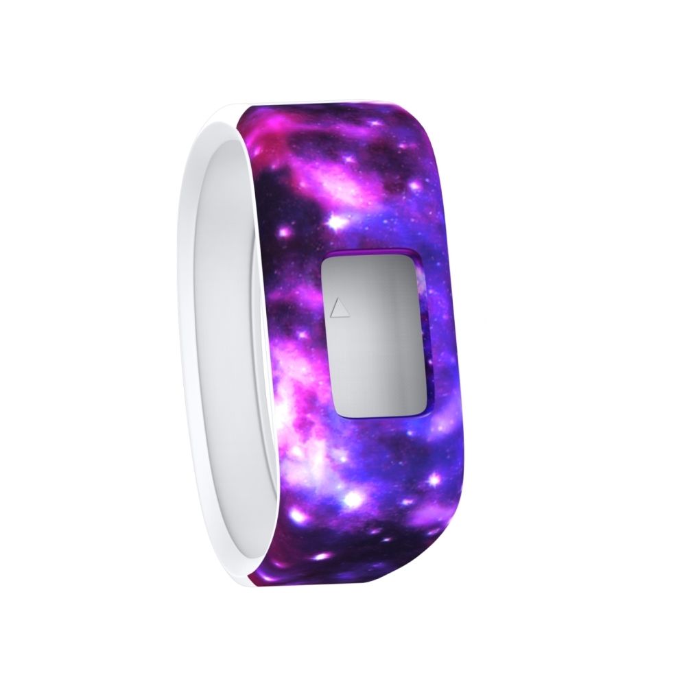 Wewoo - Bracelet pour montre connectée Dragonne Sport en silicone avec motif Nébuleuse Garmin Vivofit JRTaille Petit Violet - Bracelet connecté