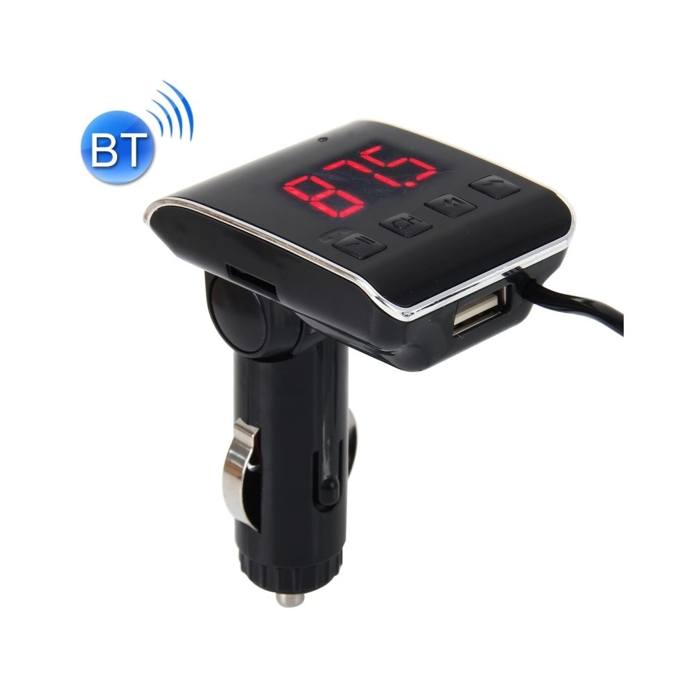 Wewoo - Transmetteur FM Auto 12-24V 2.1A lecteur de musique MP3 multi-fonction voiture FM Chargeur de sans fil avec port USB et support d'écran LED main-libre et carte Micro SD Argent - Passerelle Multimédia