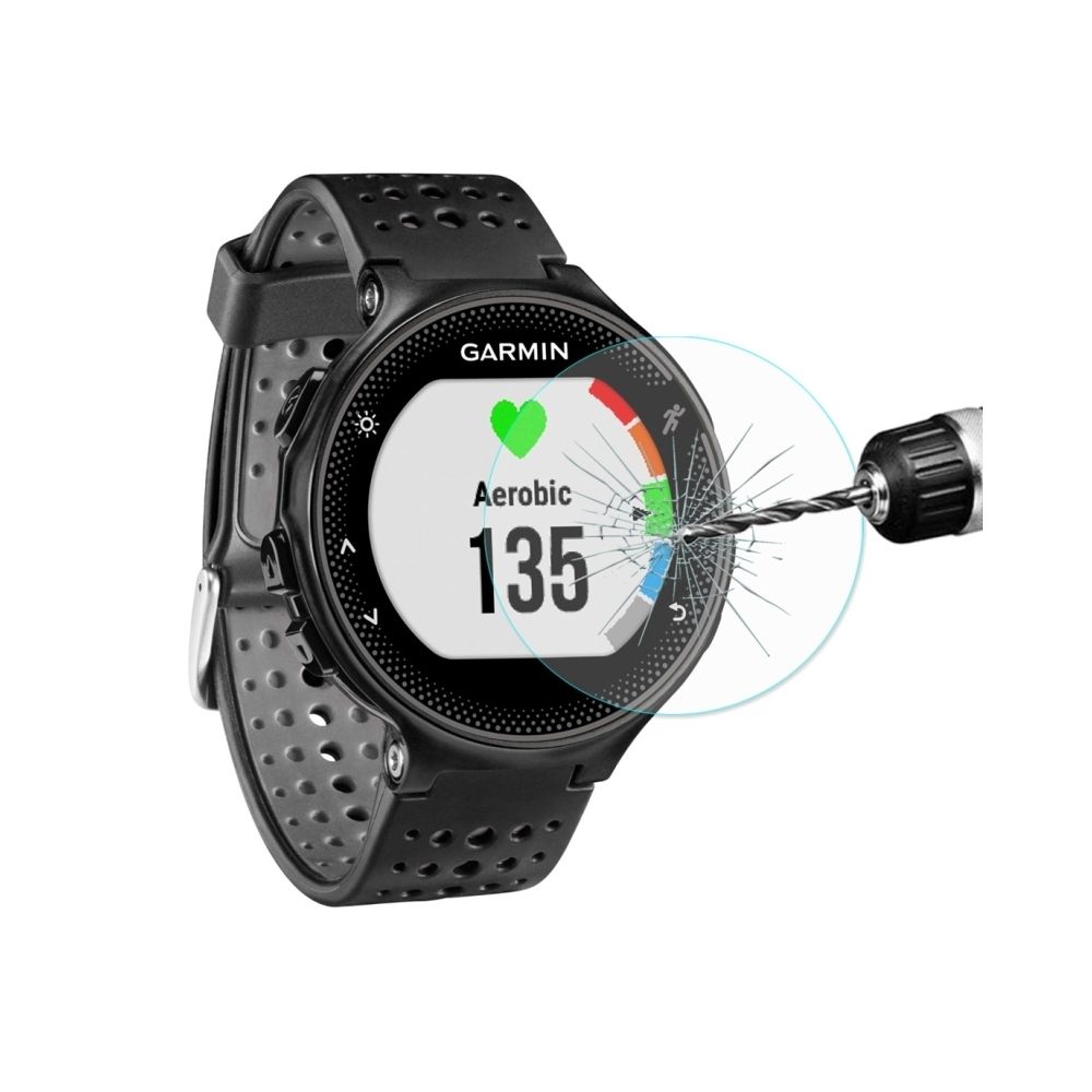 Wewoo - Film protecteur écran pour Garmin Forerunner 235 Smartwatch 0.2mm 9H Dureté de Surface 2.15D Antidéflagrant Verre Trempé Plein - Accessoires montres connectées