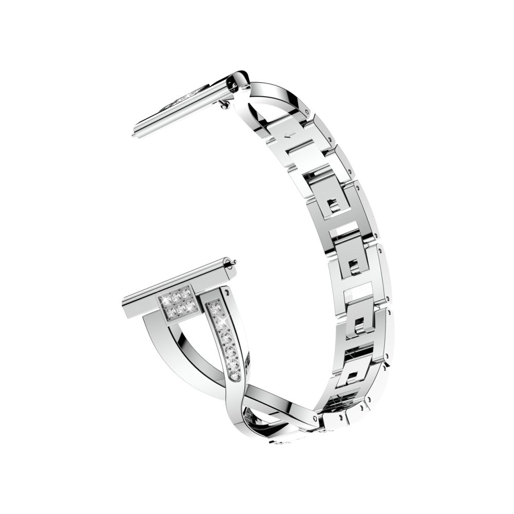 Wewoo - Bracelet de montre en acier inoxydable forme X avec pour Galaxy Watch Active 20mm (Argent) - Bracelet connecté