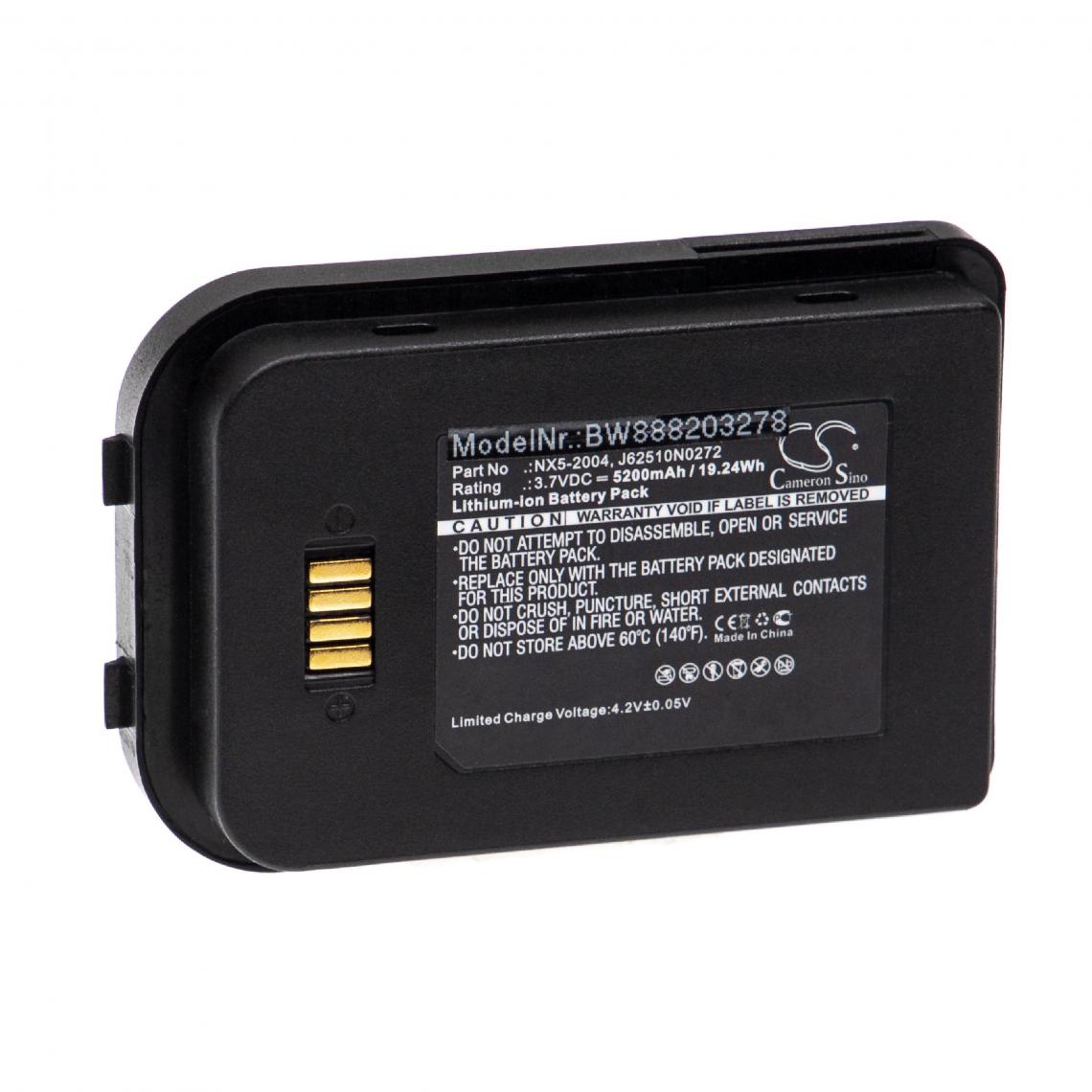 Vhbw - vhbw Batterie compatible avec Nautiz X5 eTicket scanner de code-barre POS (5200mAh, 3,7V, Li-ion) - Caméras Sportives