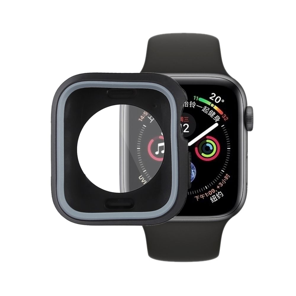 Wewoo - Boitier Housse en silicone pleine couverture pour Apple Watch série 4 44 mm (gris) - Accessoires Apple Watch