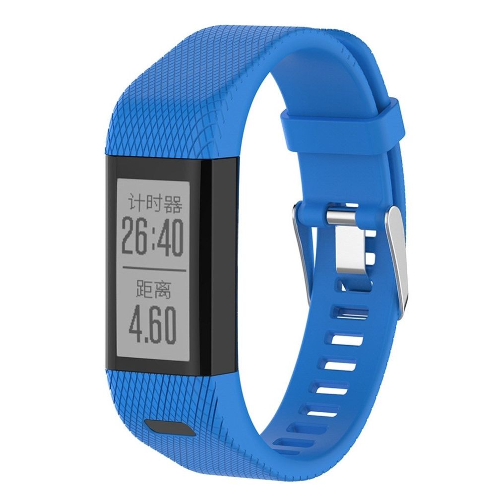 Wewoo - Bracelet pour montre connectée en silicone avec Smartwatch Garmin Vivosmart HR + bleu - Bracelet connecté