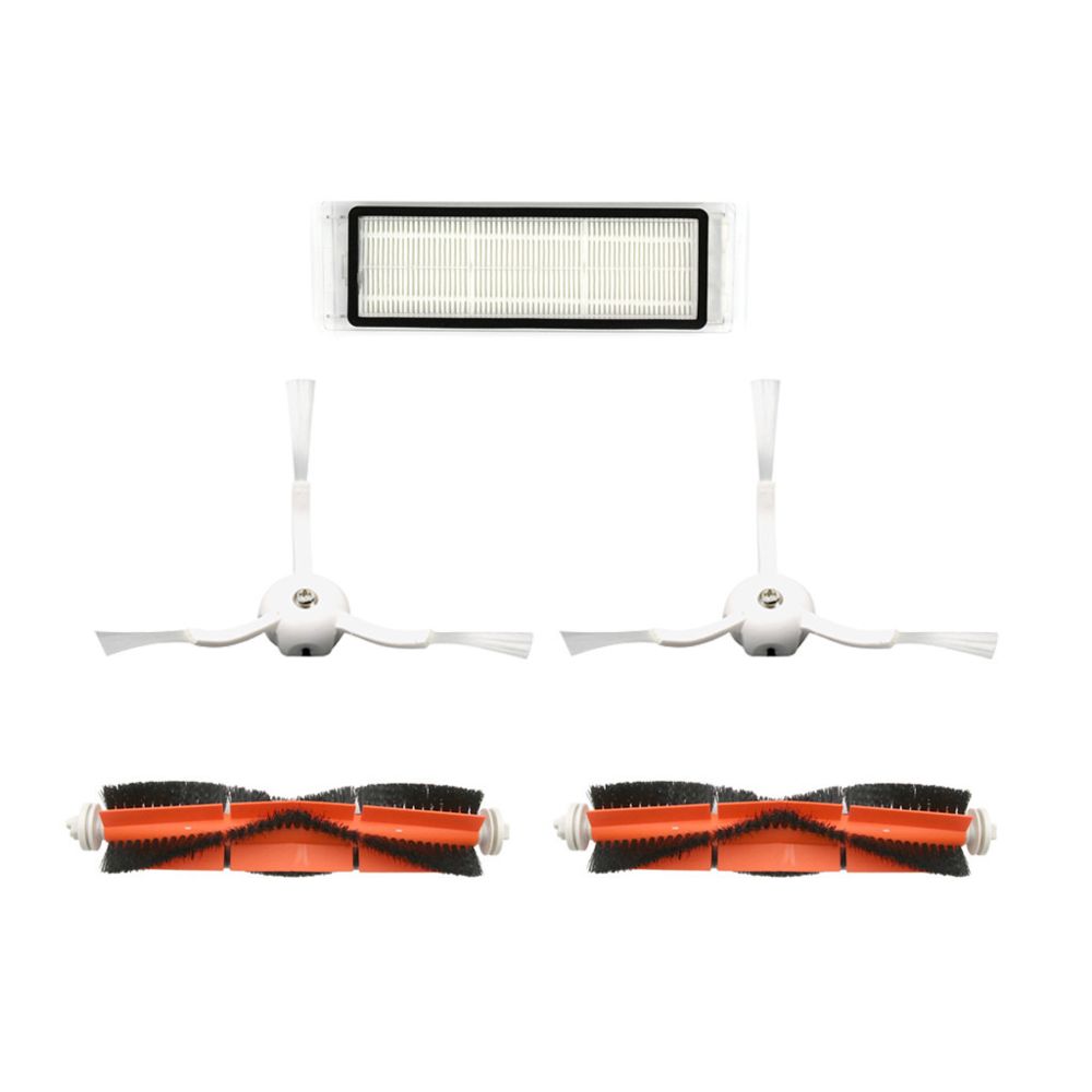 Generic - Brosse latérale et filtres Hepa et brosse à poils pour aspirateur Xiaomi 1S / Roborock T65 S6 - blanc - Accessoire entretien des sols