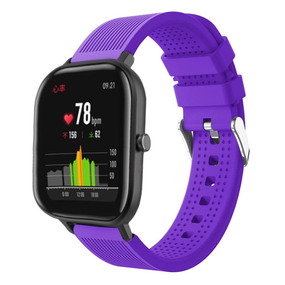 marque generique - Bracelet en silicone Bande violet pour votre Xiaomi Amazfit GTS/Amazfit Bip Lite - Accessoires bracelet connecté