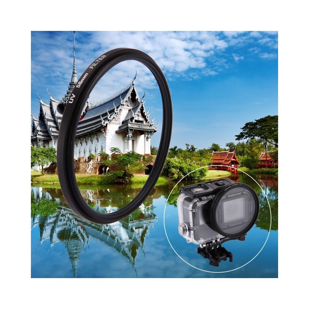 Wewoo - Filtre pour GoPro HERO5 58mm 3 en 1 cercle rond objectif UV avec bouchon - Caméras Sportives