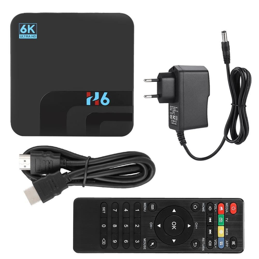 marque generique - H6 Smart TV Box vidéo H.265 2 + 16G VP9 Profile-2 Android 9.0 - Passerelle Multimédia
