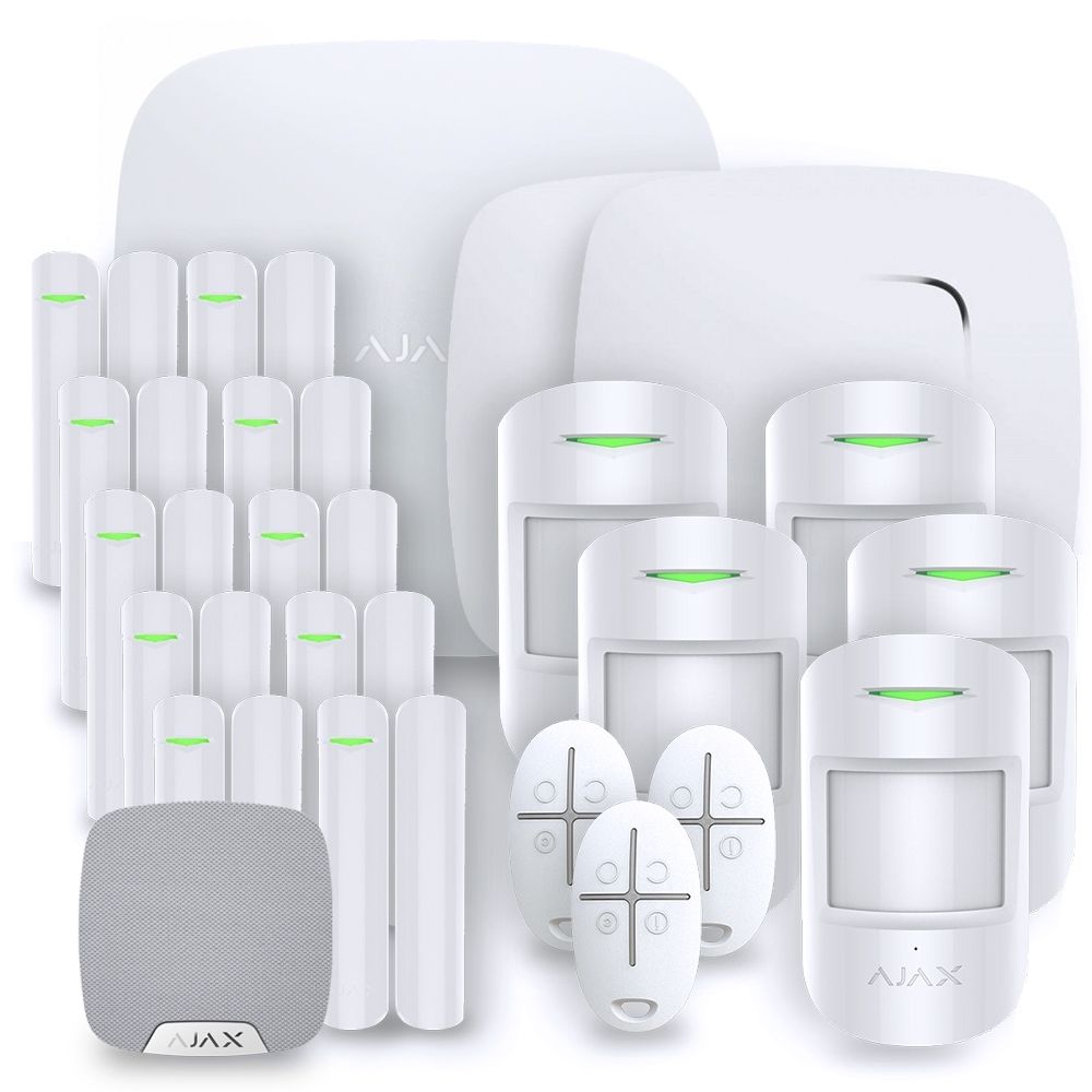 Ajax Systems - Ajax StarterKit Plus blanc - Kit 8 - Accessoires sécurité connectée