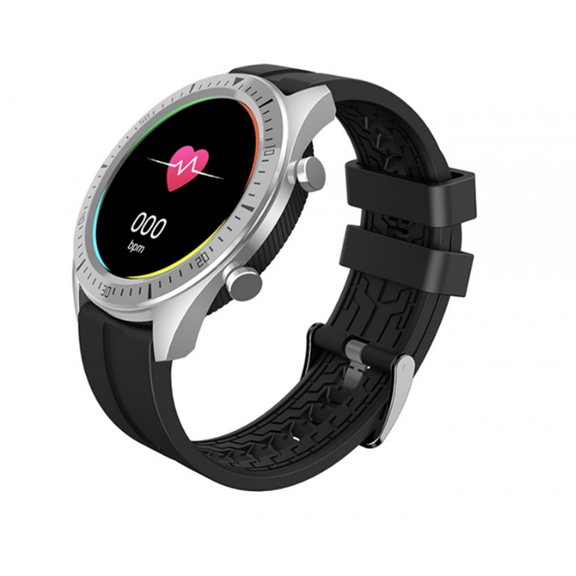 Generic - Q85 Smart Watch Smart Round Color Screen Sauvegarde de la fréquence cardiaque dynamique IP68 Imperméable Bluetooth montre-argent - Montre connectée