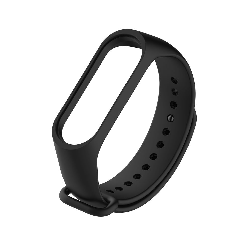 Wewoo - Bracelet Montre Bracelet Caoutchouc En Silicone Bracelet Poignet Remplacement Pour Xiaomi Mi Band 3 (Noir) - Bracelet connecté