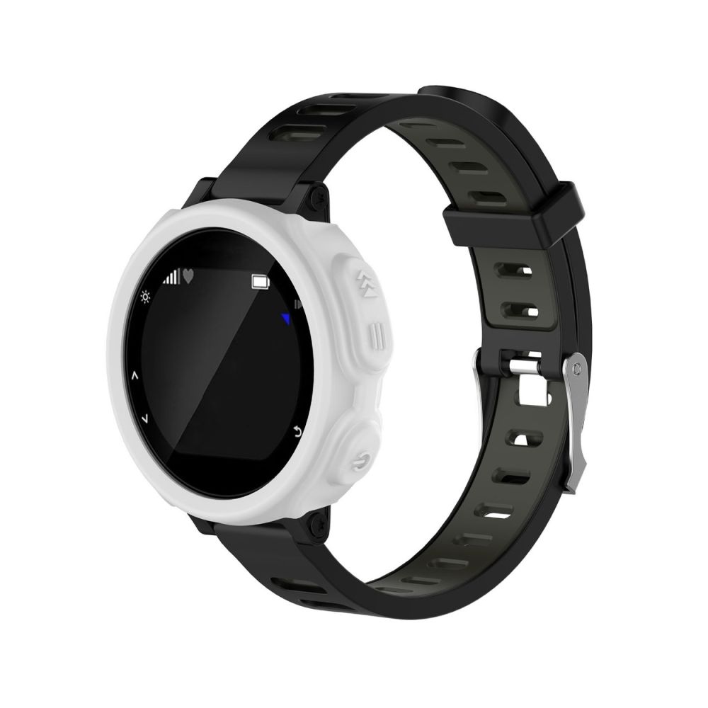 Wewoo - Protection écran Étui de en silicone de montre de couleur solide pour Garmin F235 / F750 blanc - Accessoires montres connectées