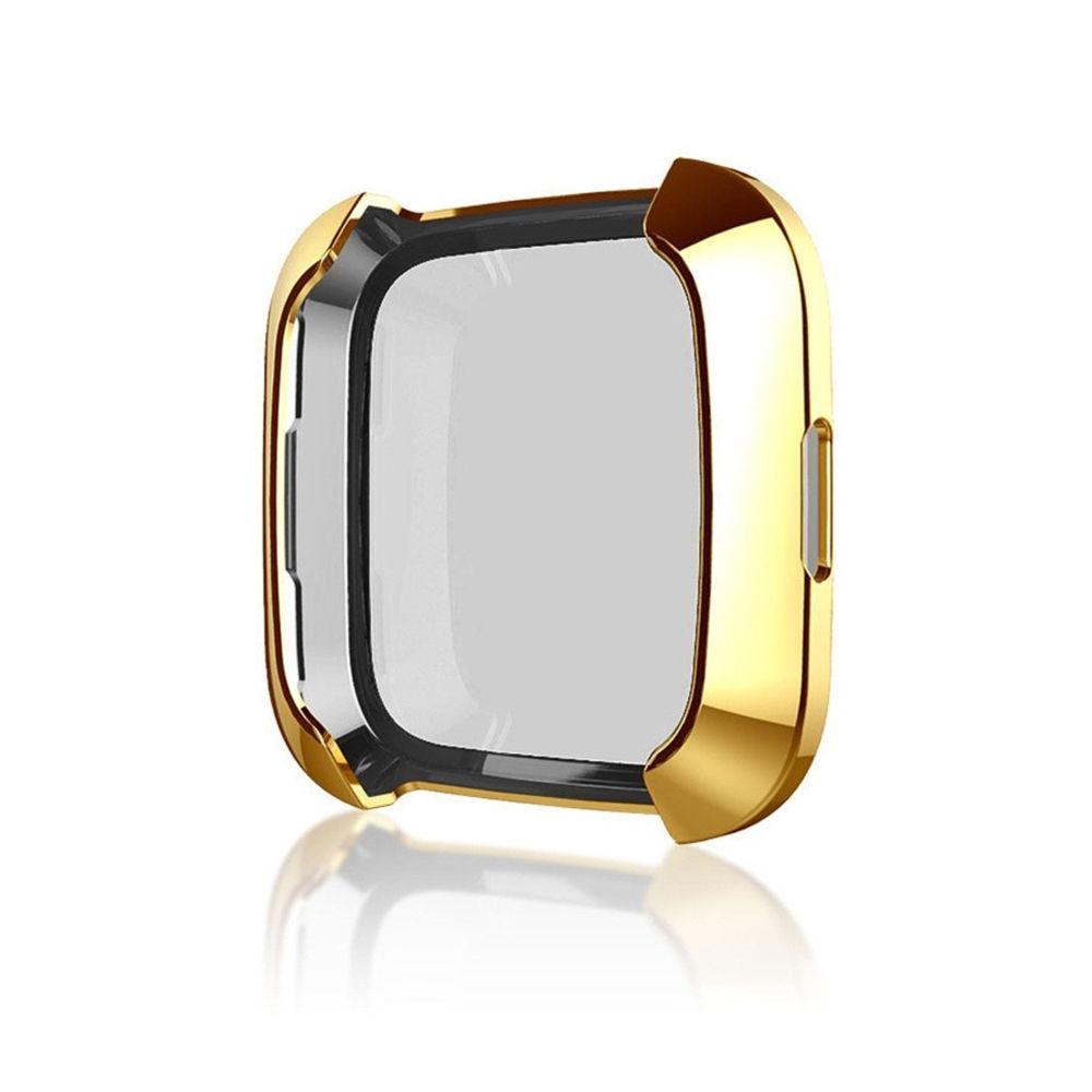 Wewoo - Protection écran Étui de TPU Smart Watch Soft pour Fitbit Versa Or - Accessoires montres connectées