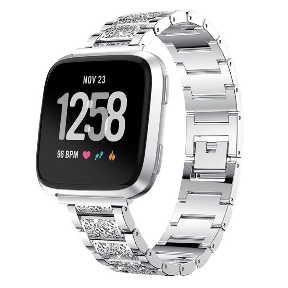 marque generique - Bracelet en métal décor de strass universel 22mm argent pour votre Huawei Watch GT/Gear S2 - Accessoires bracelet connecté