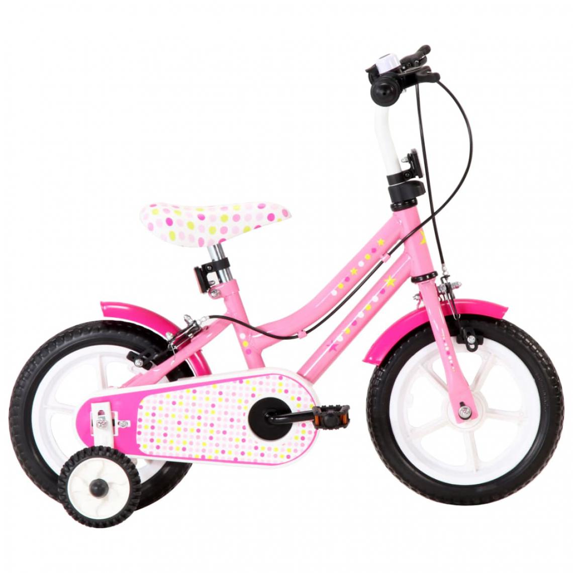Vidaxl - vidaXL Vélo pour enfants 12 pouces Blanc et rose - Vélo électrique