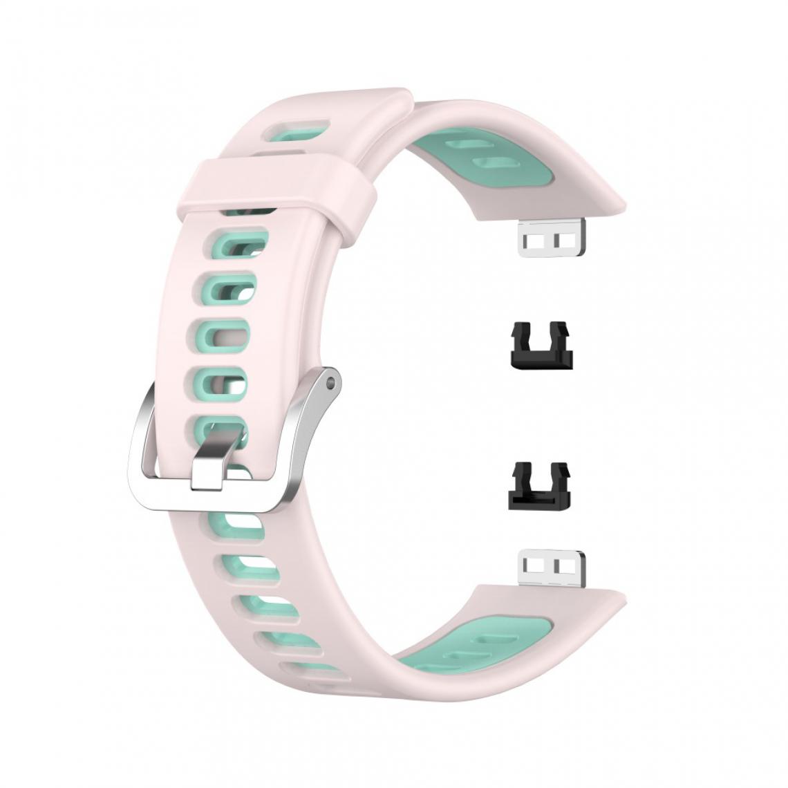 Other - Bracelet en silicone Bicolore souple Rose/Sarcelle pour votre Huawei Watch Fit - Accessoires bracelet connecté