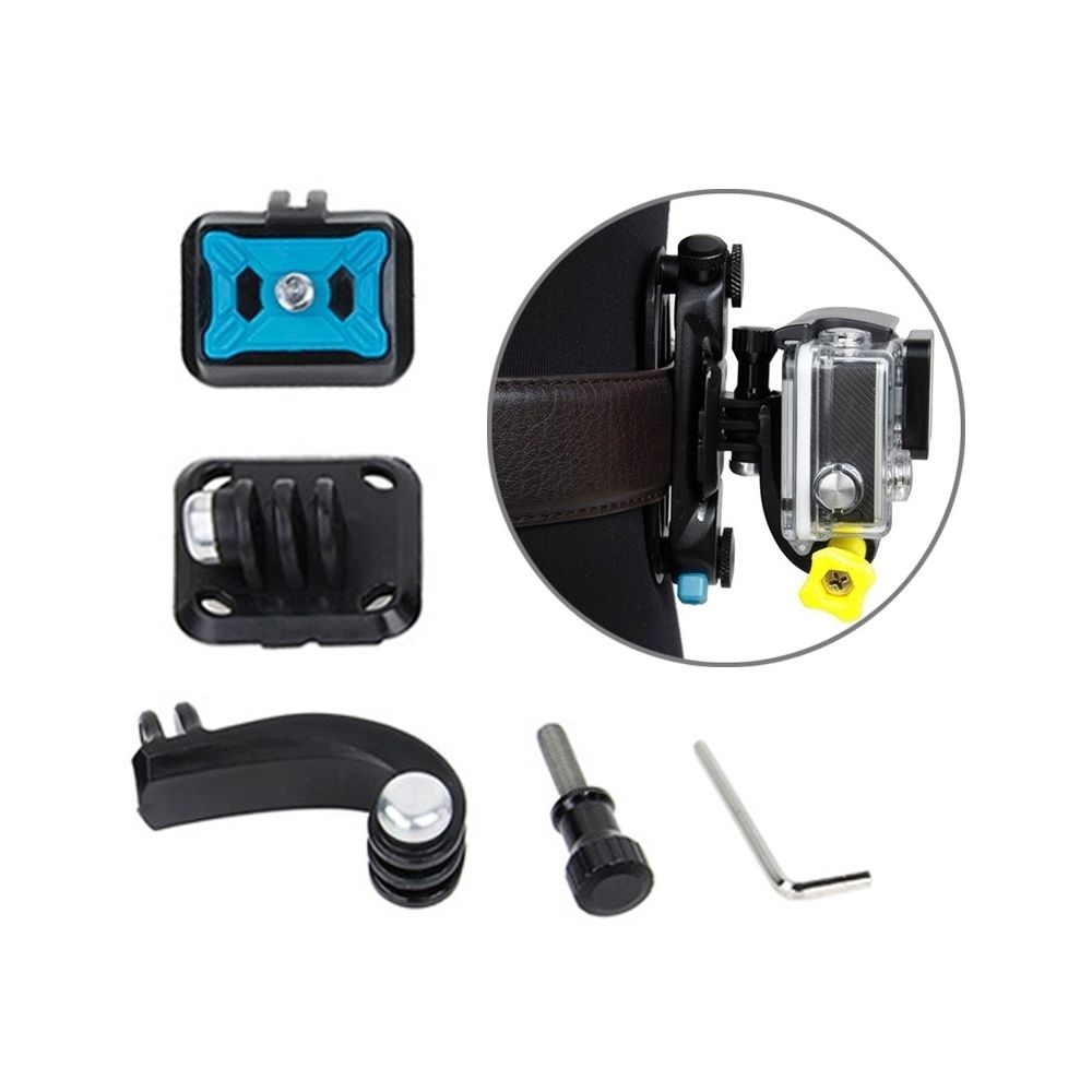 Wewoo - Kit d'accessoire pour 4 en 1 Gopro HERO4 / 3 + / 3 et Xiaomi Yi Sport caméra taille boucle adaptateur - Caméras Sportives