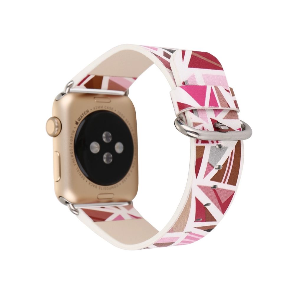 Wewoo - Pour Apple Watch Series 5 & 4 40 mm / 3 & 2 & 1 38 mm Bracelet de montre de mode rouge - Accessoires Apple Watch