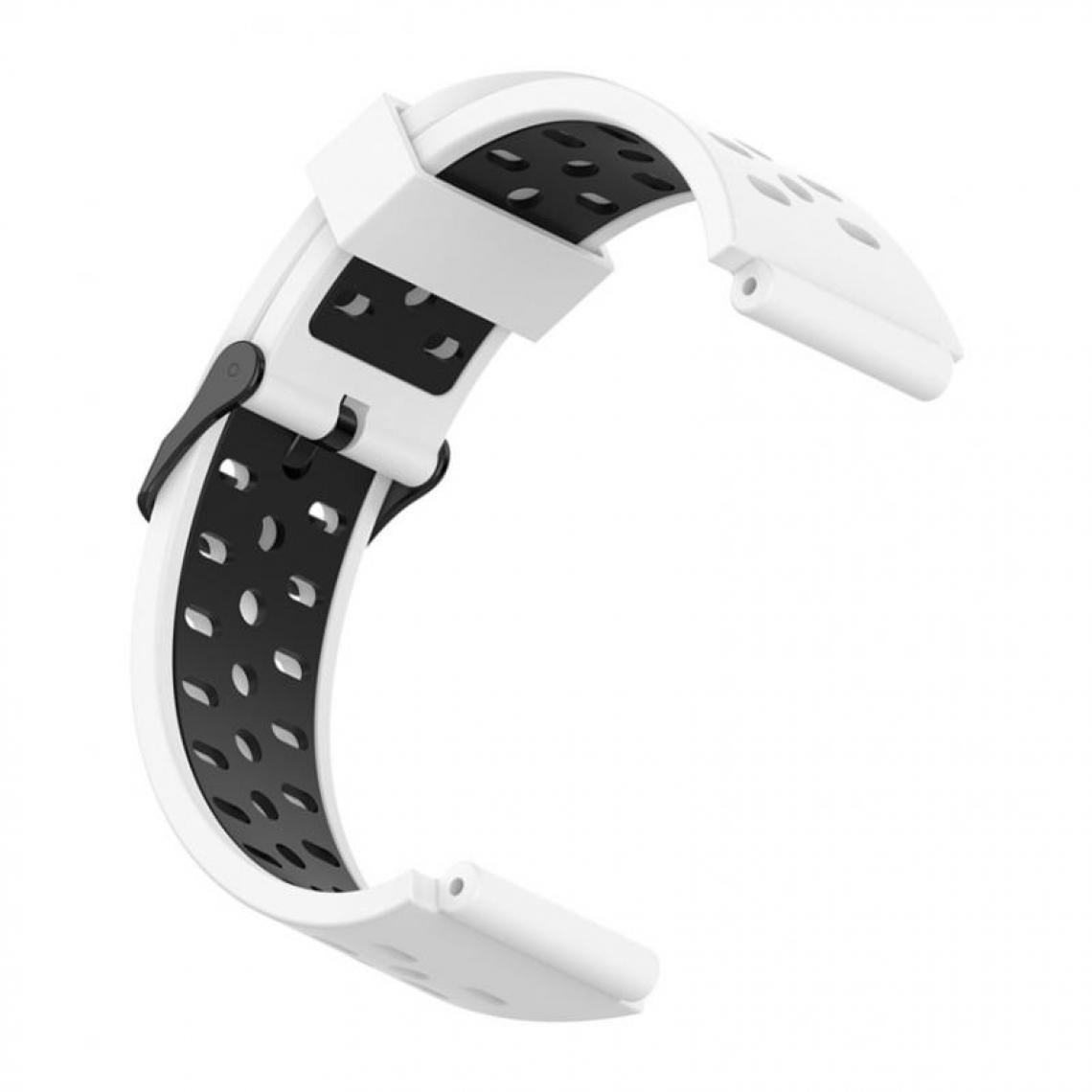 marque generique - Bracelet En Silicone Pour Remplacement De Montre Intelligente Bushnell Neo Ion 1 Noir + Gris - Accessoires montres connectées