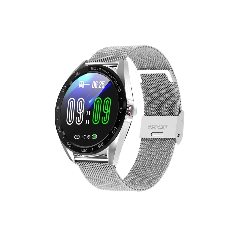 Wewoo - Bracelet connecté K7 Écran couleur IPS de 1,3 pouces Smartwatch IP68 étancheBracelet de montre en métalRappel d'appel de soutien / Surveillance de la fréquence cardiaque / de la pression artérielle / du sommeil / Rappel de la sédentarité Argent - Bracelet connecté