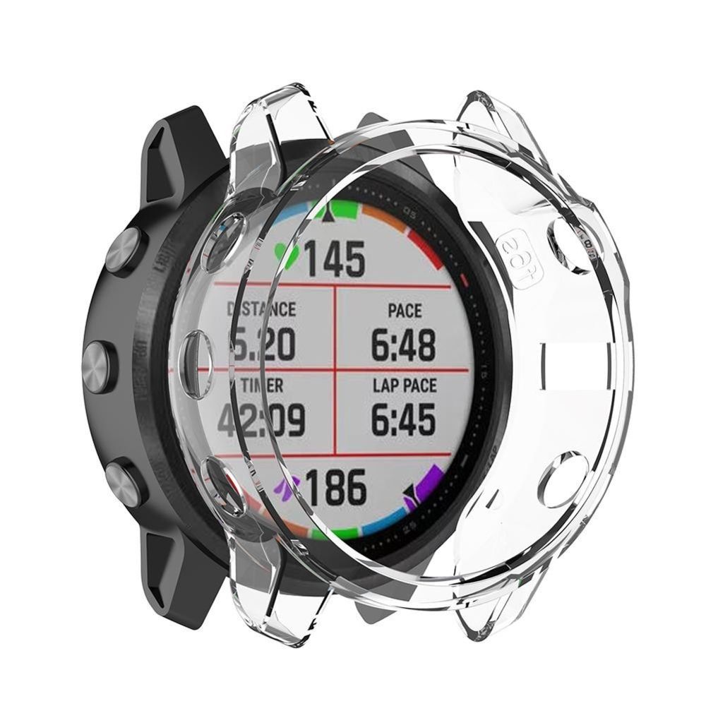 Wewoo - Boîtier de montre Pour étui de protection en TPU avec demi-couverture Smartwatch Garmin Fenix 6S / 6S Pro transparent - Accessoires montres connectées