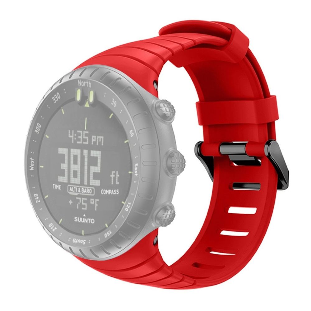 Wewoo - Bracelet pour montre connectée Smartwatch avec en silicone Suunto Core rouge - Bracelet connecté