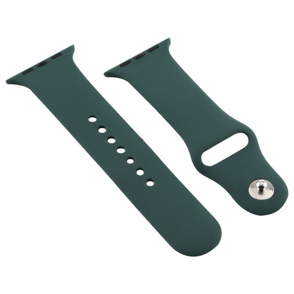 Wewoo - Pour Apple Watch Series 5 & 4 44 mm / 3 & 2 & 1 42 mm Bracelet de montre en silicone vert foncé - Accessoires Apple Watch
