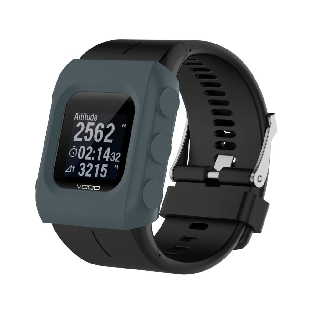 Wewoo - Protection écran Étui de en silicone de montre de couleur solide pour POLAR V800 bleu marine - Accessoires montres connectées