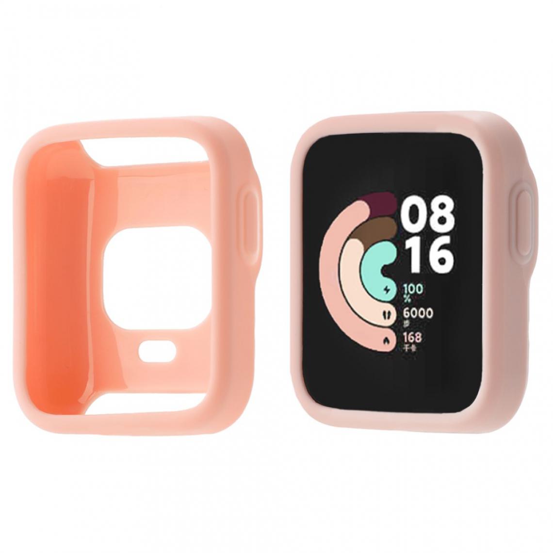 Other - Coque en silicone Cadre antichoc rose pour votre Xiaomi Redmi Watch - Accessoires bracelet connecté