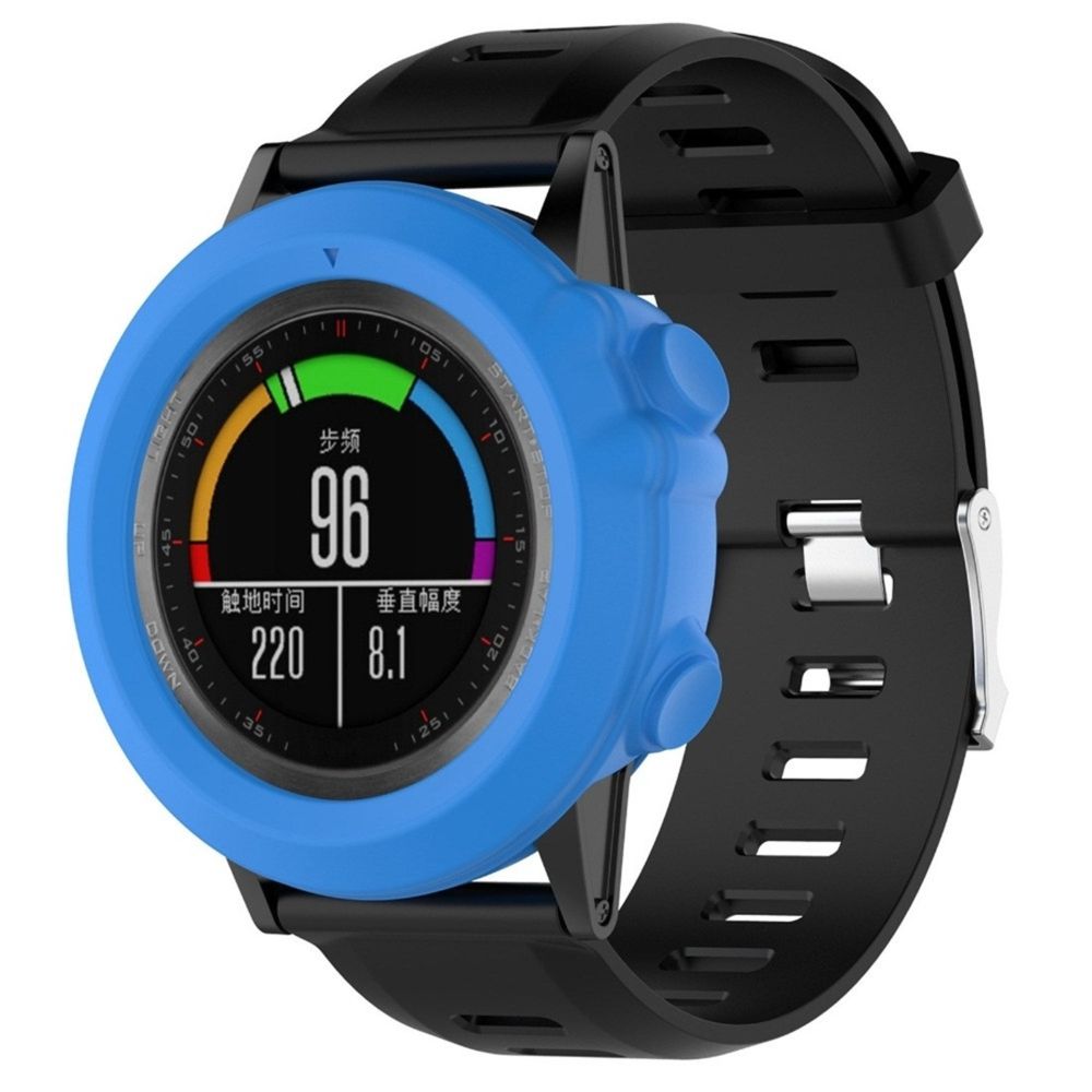 Wewoo - Boîtier de montre Étui de protection en silicone Smart Watch pour Garmin Fenix 3 bleu - Accessoires montres connectées