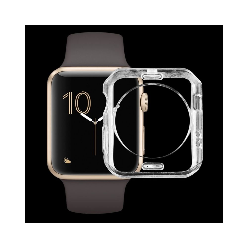 Wewoo - Boitier Coque Transparent pour Apple Watch Series 2 42mm Soft TPU Housse de protection - Accessoires Apple Watch