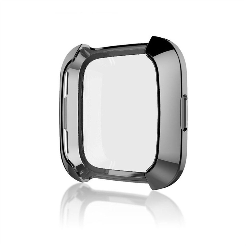Wewoo - Protection écran Étui de en TPU Smart Watch Soft pour Fitbit Versa Noir - Accessoires montres connectées