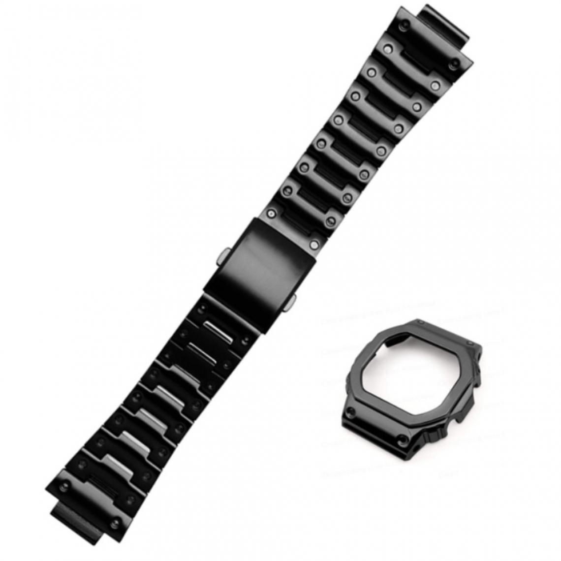 Other - Bracelet en métal noir pour votre Casio G-SHOCK GW-5000/5035/DW5600/GW-M5610 - Accessoires bracelet connecté