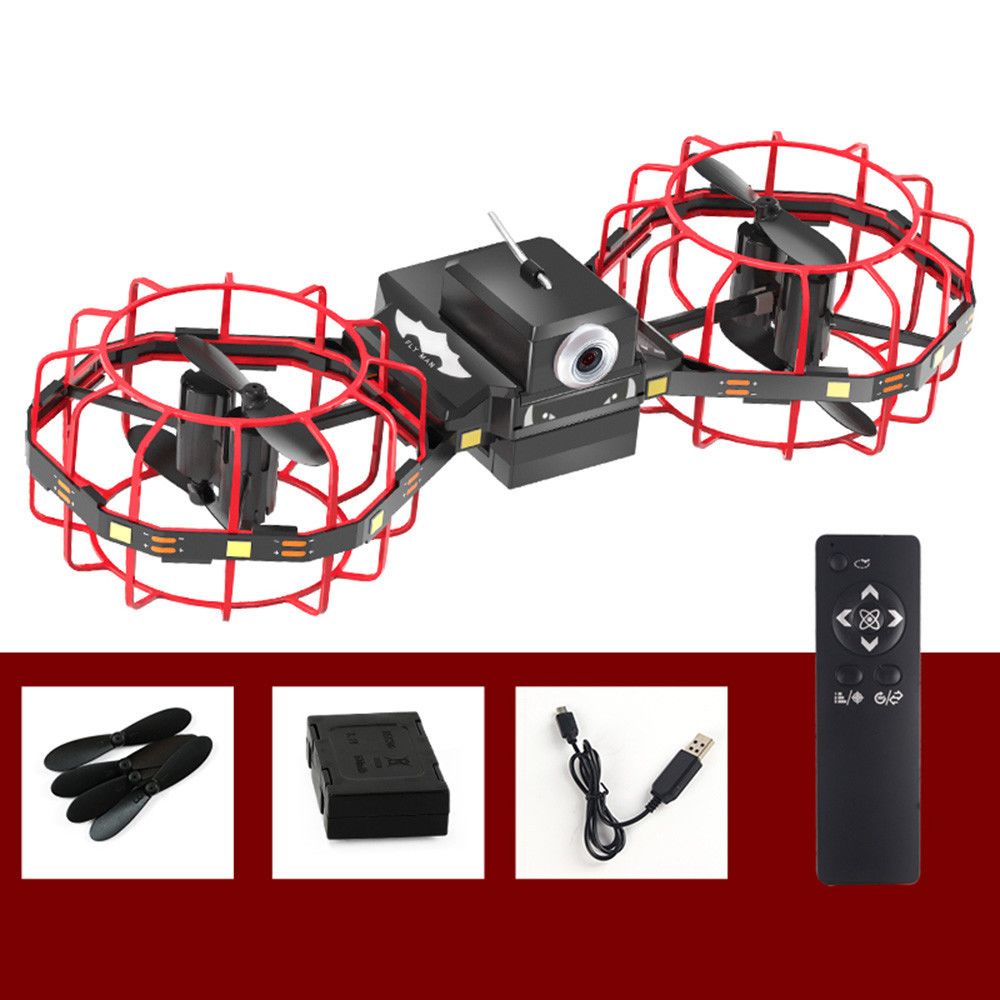 Generic - M3 2.4G WiFi FPV 5MP 720P Caméra Pliable Pression constante RC Quadcopter rouge - Drone connecté