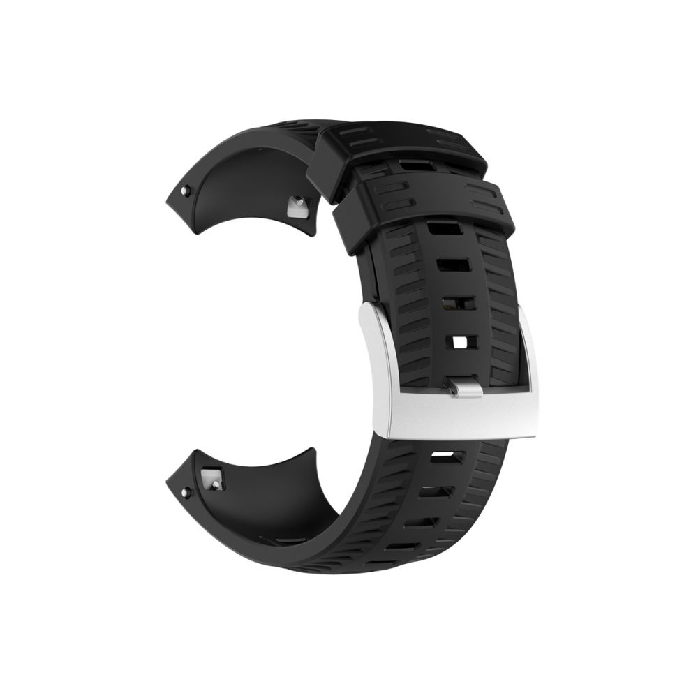 Wewoo - Bracelet pour montre connectée Dragonne de remplacement en silicone SUUNTO 9 noir - Bracelet connecté