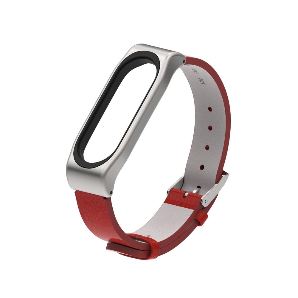 Wewoo - Sangle en cuir PU Mijobs pour bracelet Xiaomi Mi Band 3 à bracelets magnétiques sans vis Bracelet magnétique Mi Band3 Smart Band Remplacer les accessoires, hôte non inclus - Bracelet connecté