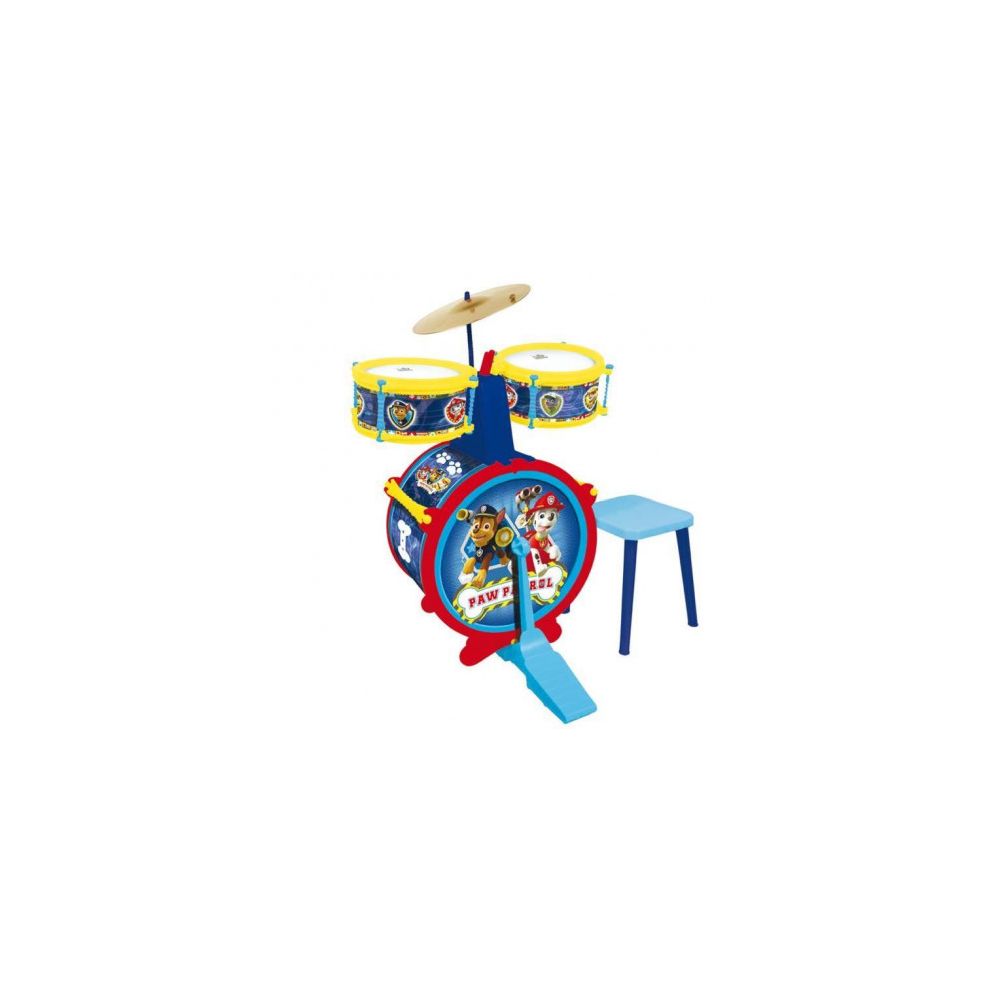Reig - PAT PATROUILLE Batterie (Grosse caisse, deux tambours, cymbale, pedale, baguettes et tabouret) - Nettoyeur vapeur
