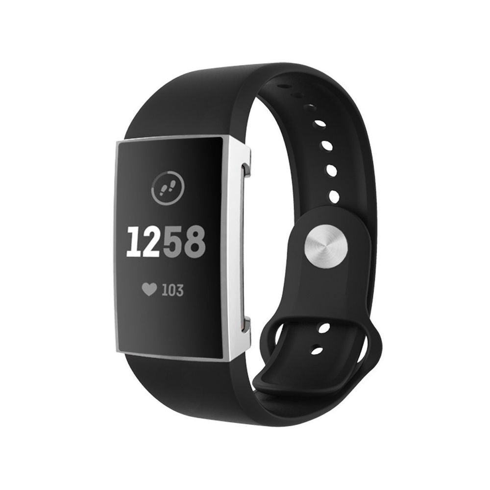 Wewoo - Boîtier de montre Pour Fitbit Charge 3 Etui de protection TPU placage de couverture totale Argent - Accessoires montres connectées