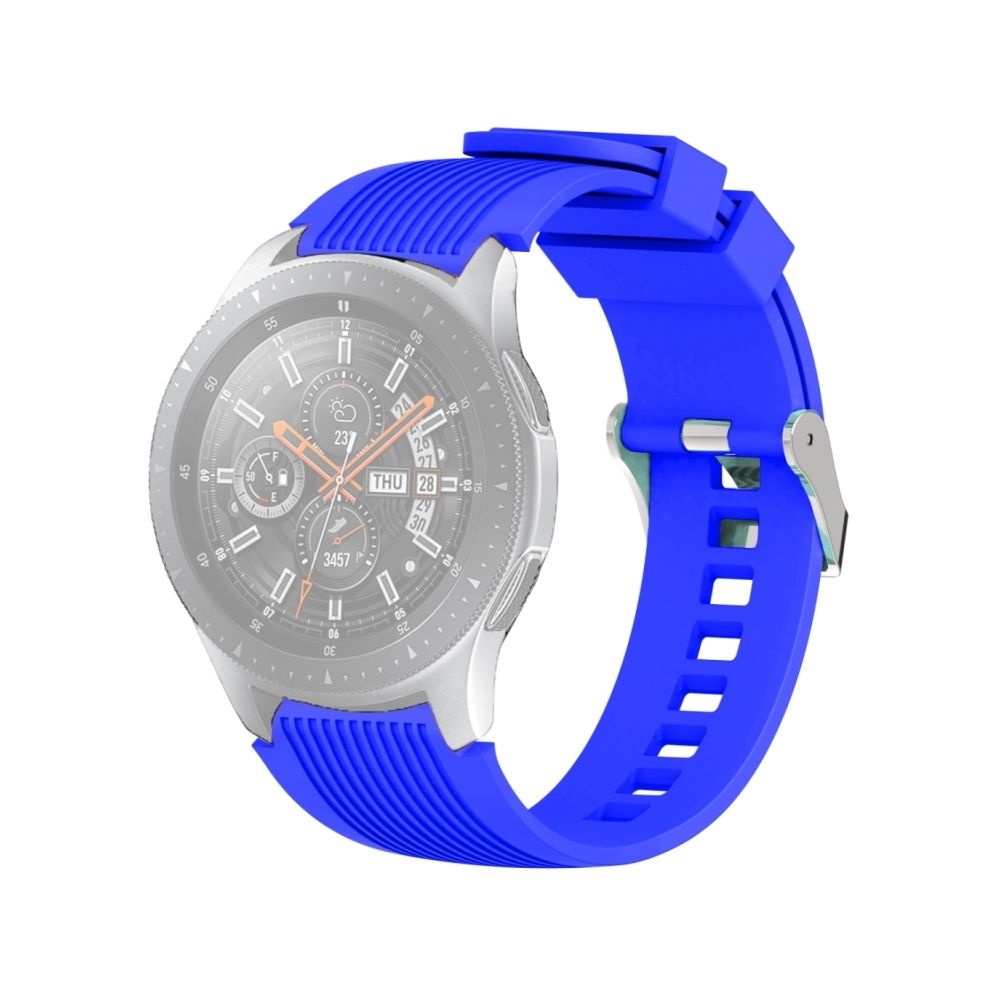 Wewoo - Bande de montre bracelet à grain vertical pour Galaxy 46 mm (bleu saphir) - Bracelet connecté
