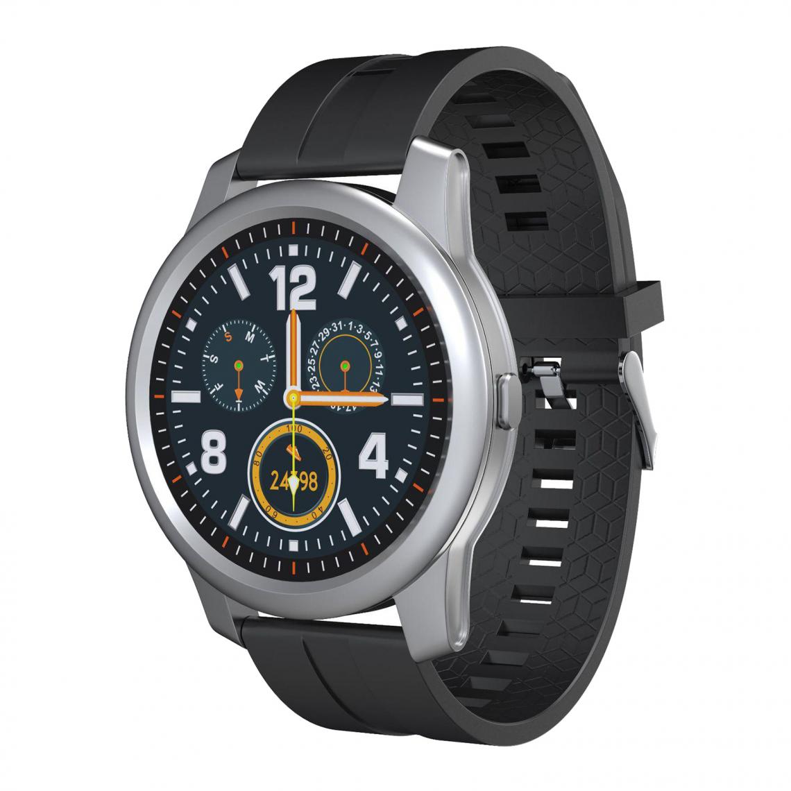 marque generique - 1.28 Pouces F12 Bluetooth 5.0 Fitness Tracker Smart Watch Bracelet En Silicone Noir - Montre connectée